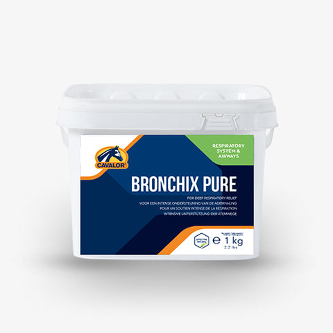 Cavalor Bronchix Pure – допълваща храна за коне. За дълбоко облекченение на дихателната система и дихателните пътища.